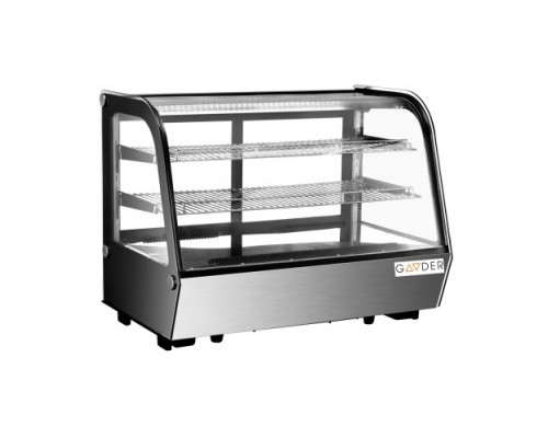 Настольная холодильная витрина Gooder XCW-120LS 120 л, Нержавейка, Раздвижная дверь | BU HORECA