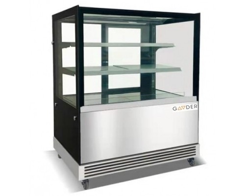 Кондитерская витрина Gooder FC-400SCD Cube | Нержавейка, LED, 2 полки | BU HORECA Кондитерская витрина Gooder FC-400SCD Cube | Нержавейка, LED, 2 полки | BU HORECA