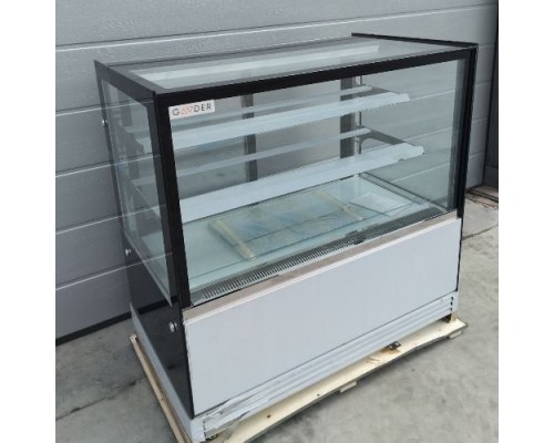 Кондитерская витрина Gooder FC-400SCD Cube | Нержавейка, LED, 2 полки | BU HORECA Кондитерская витрина Gooder FC-400SCD Cube | Нержавейка, LED, 2 полки | BU HORECA