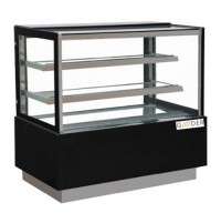 Кондитерская витрина Gooder FC-500SA Cube | Нержавейка, LED, Черная, 120 см | BU HORECA