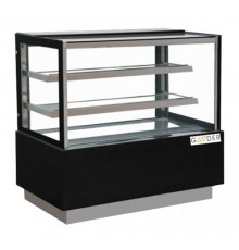 Кондитерская витрина Gooder FC-500SA Cube | Нержавейка, LED, Черная, 120 см | BU HORECA
