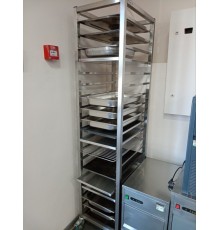 Заколка (стеллаж) на 18 уровней под лист 530 на 320 мм, или гастроемкости gn 1/1 132х