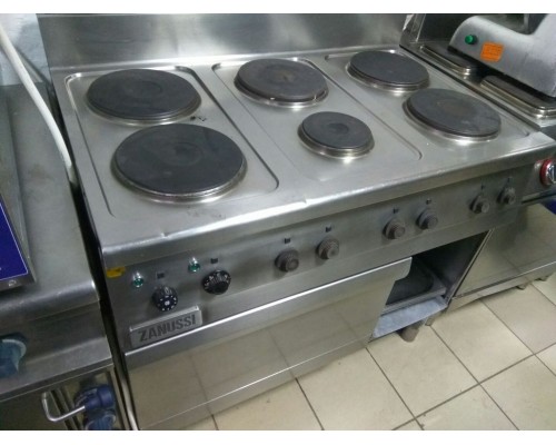 Плита 6 конфорок напольная с духовкой Zanussi