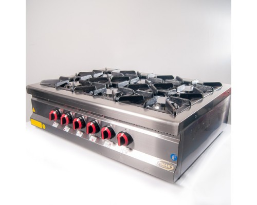 Плита 6-ти конфорочная настольная с газовым контроллером 70MX-6S