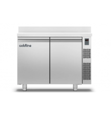 Холодильный стол Master GN | 2 дверная, -2°...+8°C, со столешницей и бортом, 760 мм, под выносной холод | BU HORECA