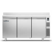 Морозильний стіл Master GN | 3 дверний, -15°...-22°C, зі стільницею та бортом, 760 мм, під виносний холод | BU HORECA