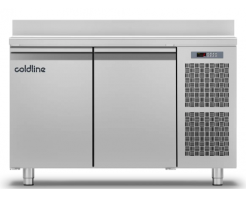 Холодильний стіл Master 600 | 2 дверний, -2°...+8°C, зі стільницею та бортом, 710 мм, R290, клас A | BU HORECA