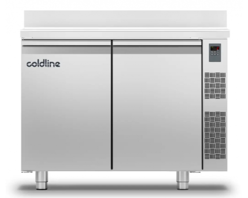 Холодильний стіл Master 600 | 2 дверний, -2°...+8°C, зі стільницею та бортом, 660 мм, під виносний холод | BU HORECA