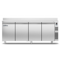 Холодильный стол Master 600 4 дверная, -2°...+8°C, со столешницей и бортом, 760 мм, под выносной холод | BU HORECA