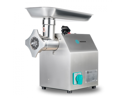 М'ясорубка HURAKAN HKN-12SS | 150 кг/год, Нержавіюча сталь, Реверс | BU HORECA