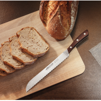 Ніж для хліба Arcos Natura 200 мм | Професійний, зубчастий, нержавіюча сталь Nitrum, коричневий | BU HORECA