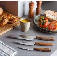 Японський ніж сантоку Arcos Nordika 190 мм | Професійний, нержавіюча сталь Nitrum, ручка з дерева | BU HORECA