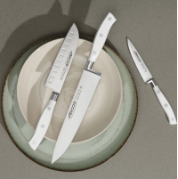 Кухарський ніж Arcos Riviera White 200 мм | Професійний, кований, нержавіюча сталь, білий | BU HORECA