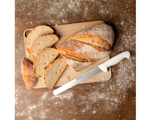 Ніж для випічки Arcos 2900 250 мм | Професійний, зубчастий, нержавіюча сталь, білий | BU HORECA