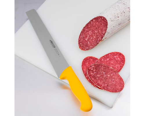 Ніж для салямі Arcos 2900 300 мм | Професійний, нержавіюча сталь Nitrum, жовтий | BU HORECA