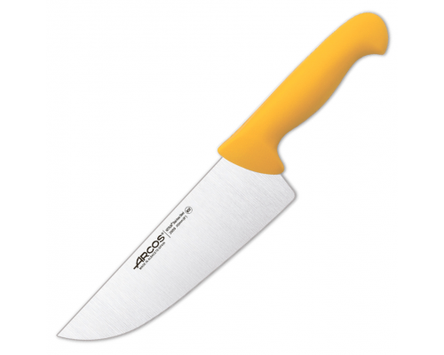 Ніж м'ясника Arcos 2900 200 мм | Професійний, обробний, нержавіюча сталь, жовтий | BU HORECA