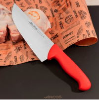 Ніж м'ясника Arcos 2900 200 мм | Професійний, обробний, нержавіюча сталь, червоний | BU HORECA