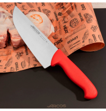 Ніж м'ясника Arcos 2900 200 мм | Професійний, обробний, нержавіюча сталь, червоний | BU HORECA