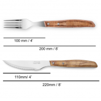 Набір столових стейкових приборів Arcos 12 предметів | 6 ножів + 6 виделок, нержавіюча сталь | BU HORECA