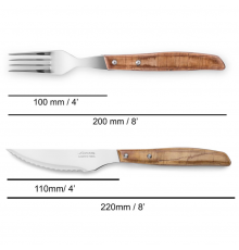 Набір столових стейкових приборів Arcos 12 предметів | 6 ножів + 6 виделок, нержавіюча сталь | BU HORECA