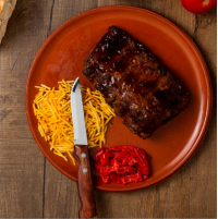 Ніж столовий стейковий Arcos | Дерев'яна ручка, 110 мм | BU HORECA