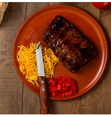 Ніж столовий стейковий Arcos | Дерев'яна ручка, 110 мм | BU HORECA