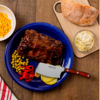 Ніж столовий Arcos для м'яса | Дерев'яна ручка, 90 мм, коричневий | BU HORECA