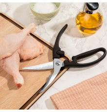 Кухонні ножиці для птиці Arcos 240 мм | Професійні, нержавіюча сталь, чорні | BU HORECA