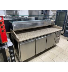 Стол для пиццы холодильный TEFCOLD PT1300 Гранитная столешница, 3 двери, 580л | BU HORECA