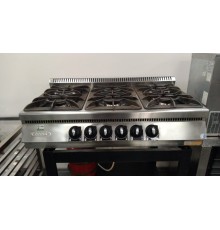 Плита газовая 6 комфорок настольная Pimak 91х