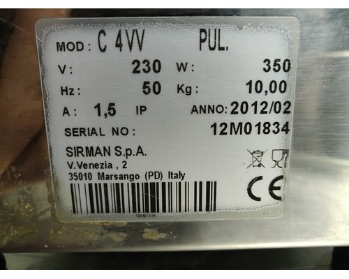 куттер Sirman C4VV б/у - купить в BU HORECA куттер Sirman C4VV б/у - купить в BU HORECA