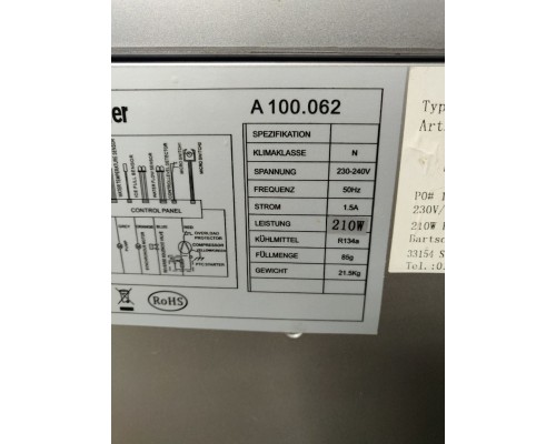 Льодогенератор наливний Bartscher A100062 Льодогенератор наливний Bartscher A100062