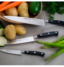 Набір кухонних ножів Arcos Riviera 3 предмети | Кована нержавіюча сталь | BU HORECA