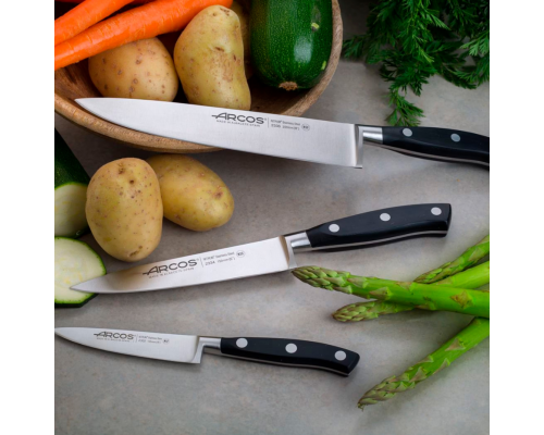 Набір кухонних ножів Arcos Riviera 3 предмети | Кована нержавіюча сталь | BU HORECA