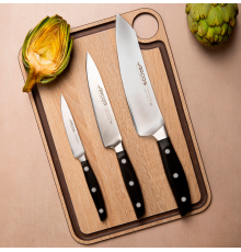 Набір кухонних ножів Arcos Manhattan 3 шт | Професійний, кований, нержавіюча сталь | BU HORECA