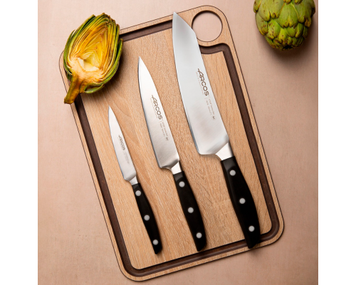 Набір кухонних ножів Arcos Manhattan 3 шт | Професійний, кований, нержавіюча сталь | BU HORECA