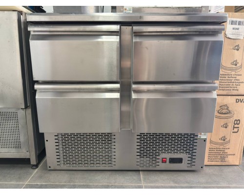 Стіл холодильний POLAIR TMi2GN-22-G Б/В | 4 шухляди, 184 л, -2°...+10°C, з бортом | BU HORECA