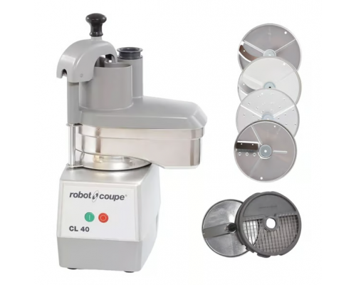 Професійна овочерізка Robot-Coupe CL 40 (з 6 дисками) | Настільна, 500 об/хв, 80 кг/год | BU Horeca