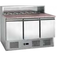 Стіл холодильний для піци (Саладетта) | Гранітна стільниця, 3 двері, +2°...+8°C, 368 л | BU Horeca