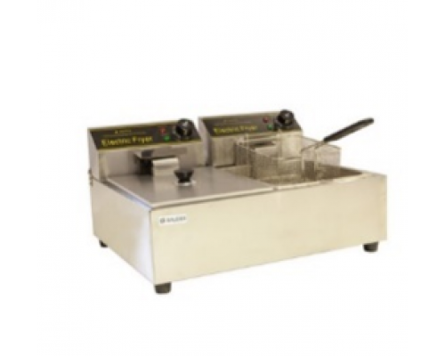 Фритюрниця електрична (Двопостова) | Професійна, 2х8 л, 260°C, 5 кВт, 220 В | BU Horeca