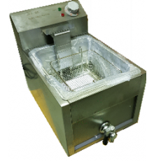 Фритюрниця електрична (Настільна) | Професійна, 8 л, з краном, 260°C, 2.5 кВт | BU Horeca