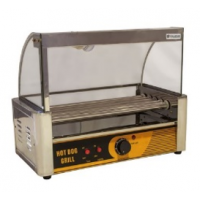 Гриль роликовий зі склом | Професійний, 5 роликів, 460 мм, 300°C, 0.75 кВт | BU Horeca