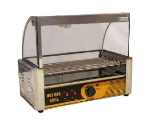 Гриль роликовий зі склом | Професійний, 5 роликів, 460 мм, 300°C, 0.75 кВт | BU Horeca