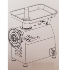 М'ясорубка електрична Enterprise | Професійна, 250 кг/год, 0.85 кВт, з реверсом | BU Horeca