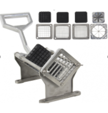 Апарат для нарізки картоплі (Чіпси/Фрі) | Професійний, 4 комплекти ножів, 7/10/14 мм, нержавіюча сталь | BU Horeca