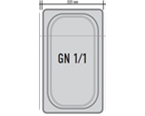 Гастроємність GN 1/1 | Професійна, 530х325 мм, нерж. сталь | BU Horeca