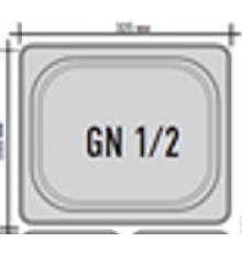 Гастроємність GN 1/2 (265х325 мм, H=100) | Професійна, Inoxtech | BU Horeca