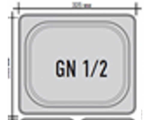 Гастроємність GN 1/2 (265х325 мм, H=150) | Професійна, Inoxtech | BU Horeca