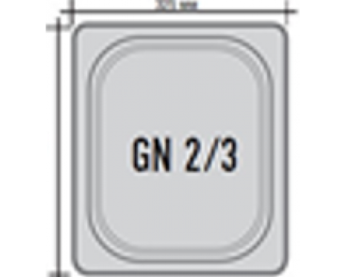 Гастроємність GN 2/3 (353х325 мм, H=65) | Професійна, Inoxtech | BU Horeca