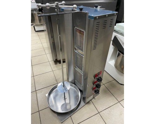 Апарат для шаурми газовий Remta D06Z на 3 конфорки | Вертикальний гриль на 30 кг | BU Horeca